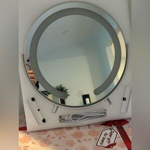ROLOVE White Vanity Mirror 12" with LED Lights,Smart Touch,Dimmable 360 rotation